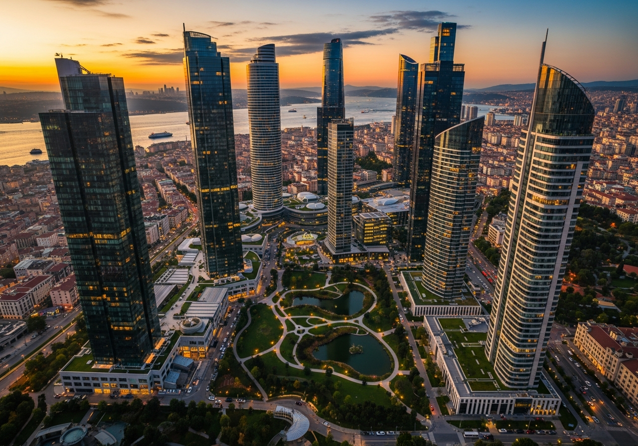 Ümraniye finans merkezi ve modern şehir manzarası